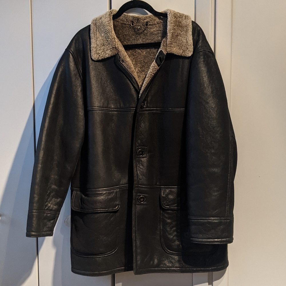 Shearling Lined Leather Jacket